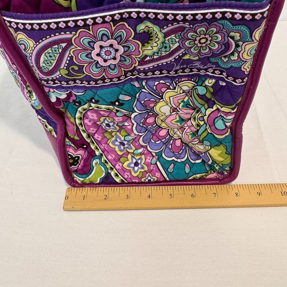 NWOT Vera Bradley Quilted Paisley Tote Bag Double Handles Multicolor Vibrant XL - Picture 11 of 11